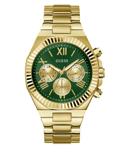 Gents Stainless Steel Gold one Green Dial, Mini Dials Guess Watch SKU 4001349