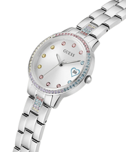 Load image into Gallery viewer, Ladies Stainless Steel Silver Tone Strap, Multi Colour Stones Dial/Case Guess Watch SKU 4001359
