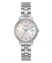 Load image into Gallery viewer, Ladies Stainless Steel Silver Tone Strap, Multi Colour Stones Dial/Case Guess Watch SKU 4001359
