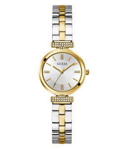 Ladies Guess Watch Silver Dial, Stainless Steel Silver & Gold Tone Strap SKU 4001364