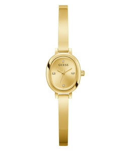 Ladies Guess Watch Stainless Steel Gold Tone Strap Oval Dial Guess Watch SKU 4001393
