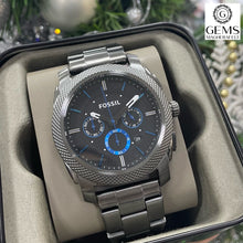 Load image into Gallery viewer, Fossil Gents Watch Stainless Steel Strap, Black Dial, Multi Dials, Blue Ascents SKU 4002167
