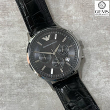 Load image into Gallery viewer, Armani Gents Watch Black Leather Strap, Black Dial, Date, Multi Dials SKU 4005029
