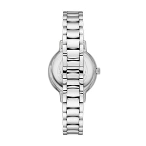 Ladies Armani Watch Stainless steel silver tone strap, MOP dial, Stone Set Case  SKU 4005204