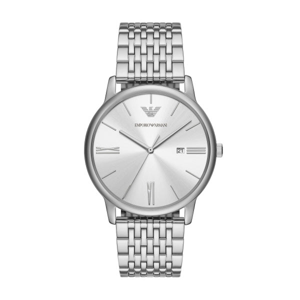 Gents Stainless Steel Silver Tone Strap, Silver Tone Dial, Date, Armani Watch SKU 4005212
