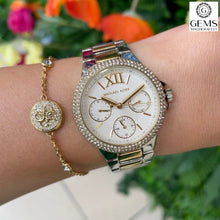 Load image into Gallery viewer, Ladies Michael Kors Watch Stainless Steel 2 Tone Strap, White Dial SKU 4010104
