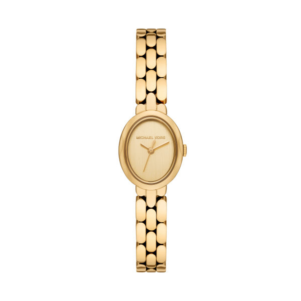 Ladies Michael Kors Gold Tone Stainless Steel, Oval Dial Watch SKU 4010127