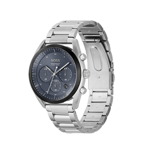 Gents Hugo Boss Watch Stainless Steel Silver Tone Strap, Navy Dial, Date, Mini Dials SKU 4012156