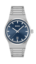 Load image into Gallery viewer, Gents Hugo Boss Watch Stainless Steel Silver Tone Strap, Blue Dial, Date SKU 4012159
