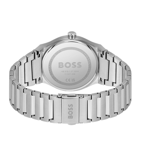 Gents Hugo Boss Watch Stainless Steel Silver Tone Strap, Blue Dial, Date SKU 4012159