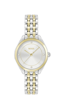 Load image into Gallery viewer, Ladies Hugo Boss Watch Stainless Steel 2 Tone Strap, White Dial SKU 4012160
