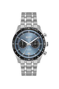 Gents Hugo Boss Watch Stainless Steel Silver Tone Strap, Blue Tone Dial, Mini Dials, Date SKU 4012190