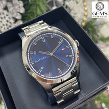 Load image into Gallery viewer, Gents Tommy Hilfiger Watch Stainless Steel Silver Tone Strap, Navy Dial SKU 4016226
