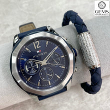 Load image into Gallery viewer, Tommy Hilfiger Gents Navy Leather Strap, Navy Dial Watch, SKU 4016278
