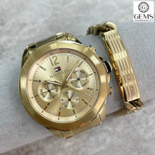 Load image into Gallery viewer, Gents Tommy Hilfiger Watch Stainless Steel Gold Tone Strap Gold Tone Multi Dial SKU 4016281
