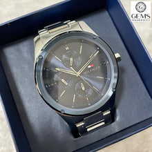 Load image into Gallery viewer, Gents Tommy Hilfiger Watch Stainless Steel Silver Tone Strap, Navy Dial SKU 4016282
