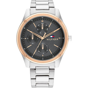 Gents Tommy Hilfiger Watch Stainless Steel Silver Tone Strap, Grey Dial SKU 4016283