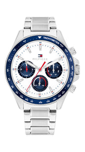 Tommy Hilfiger Gents Watch, Stainless Steel Silver Tone Strap, White Dial, Mini Dials SKU 4016336