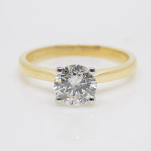 Load image into Gallery viewer, 18ct Yellow Gold Natural Round Brilliant Diamond Solitaire Engagement Ring 1.01ct SKU 6301700
