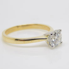 Load image into Gallery viewer, 18ct Yellow Gold Natural Round Brilliant Diamond Solitaire Engagement Ring 1.01ct SKU 6301700
