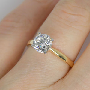 18ct Yellow Gold Natural Round Brilliant Diamond Solitaire Engagement Ring 1.20ct SKU 6301701