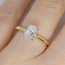 Load image into Gallery viewer, 18ct Yellow Gold Oval Natural Diamond Solitaire Engagement Ring 0.90ct SKU 6301702
