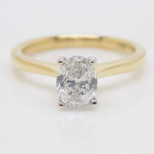 Load image into Gallery viewer, 18ct Yellow Gold Oval Natural Diamond Solitaire Engagement Ring 0.90ct SKU 6301702
