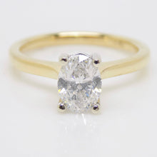 Load image into Gallery viewer, 18ct Yellow Gold Oval Natural Diamond Solitaire Engagement Ring 1.00ct SKU 6301703
