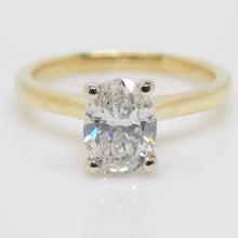 Load image into Gallery viewer, Aroca "Velora" 18ct Yellow Gold Lab Grown Diamond Oval Solitaire Engagement Ring 1.50ct SKU 7707048
