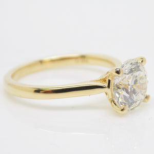 18ct Yellow Gold Round Brilliant Lab Grown Diamond Solitaire Engagement Ring 2.07ct SKU 7707057