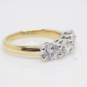 18ct Yellow Gold/White Gold Head 4 Lab Grown Diamonds Ring 2.00ct SKU 7707100