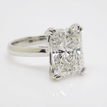 Load image into Gallery viewer, Platinum Radiant Cut Lab Grown Diamond Solitaire Ring 5.07ct SKU 7707125
