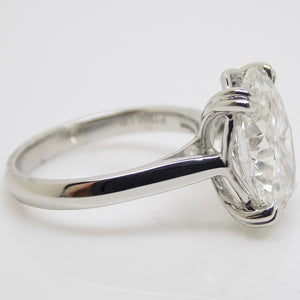 Platinum Oval Lab Grown Diamond Engagement Ring 5.09ct SKU 7707127