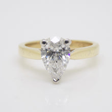 Load image into Gallery viewer, 18ct "Isabella" Yellow Gold and White Gold Claws 1.52ct Pear Cut Lab Grown Diamond Engagement Ring SKU 7707130

