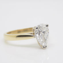 Load image into Gallery viewer, 18ct "Isabella" Yellow Gold and White Gold Claws 1.52ct Pear Cut Lab Grown Diamond Engagement Ring SKU 7707130
