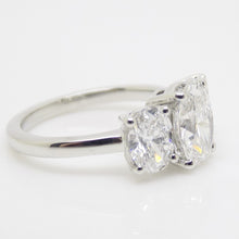 Load image into Gallery viewer, Platinum Lab Grown 3 Oval Diamonds 2.90ct SKU 7711005
