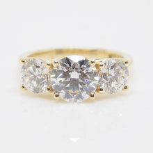 Load image into Gallery viewer, 18CT Yellow Gold 3 Round Brilliant Lab Grown Diamonds 2.90CT SKU 7711016
