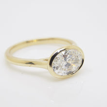 Load image into Gallery viewer, Aroca 18ct "Époque" Yellow Gold Lab Grown Oval Diamond Engagement Ring 1.53CT SKU 7711023
