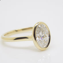 Load image into Gallery viewer, Aroca 18ct "Époque" Yellow Gold Lab Grown Oval Diamond Engagement Ring 1.50CT SKU 7711026
