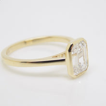 Load image into Gallery viewer, 18ct Yellow Gold Emerald Cut Lab Grown Diamond Engagement Ring 1.52ct SKU 7712001
