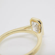 Load image into Gallery viewer, 18ct Yellow Gold Emerald Cut Lab Grown Diamond Engagement Ring 1.52ct SKU 7712001
