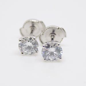 Aroca "Timeless Brilliance" 18ct White Gold Round Brilliant Lab Grown Diamond Stud Earrings 1.00ct SKU 7743834