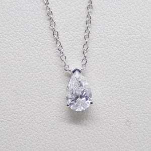 9ct White Gold Pear Cut Lab Grown Diamond Pendant 0.50ct SKU 7743843