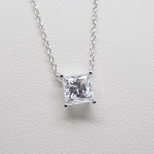 9ct White Gold Princess Cut Lab Grown Diamond Pendant 1.00ct SKU 7743845