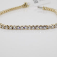 Load image into Gallery viewer, 9ct Yellow Gold Talon Claw Round Brilliant Lab Grown Diamonds Bracelet 5.00CT SKU 7743881
