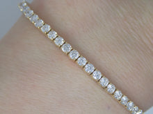 Load image into Gallery viewer, 9ct Yellow Gold Talon Claw Round Brilliant Lab Grown Diamonds Bracelet 5.00CT SKU 7743881
