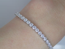 Load image into Gallery viewer, ct White Gold Talon Claw Round Brilliant Lab Grown Diamonds Bracelet 7.00CT SKU 7743882
