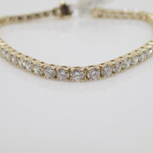 Load image into Gallery viewer, 9ct Yellow Gold Talon Claw Round Brilliant Lab Grown Diamonds Bracelet 7.00CT SKU 7743883
