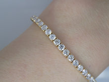 Load image into Gallery viewer, 9ct Yellow Gold Talon Claw Round Brilliant Lab Grown Diamonds Bracelet 7.00CT SKU 7743883
