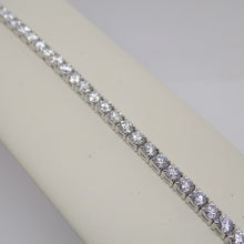 Load image into Gallery viewer, 9ct White Gold Talon Claw Round Brilliant Lab Grown Diamonds Bracelet 10.00CT SKU 7743884
